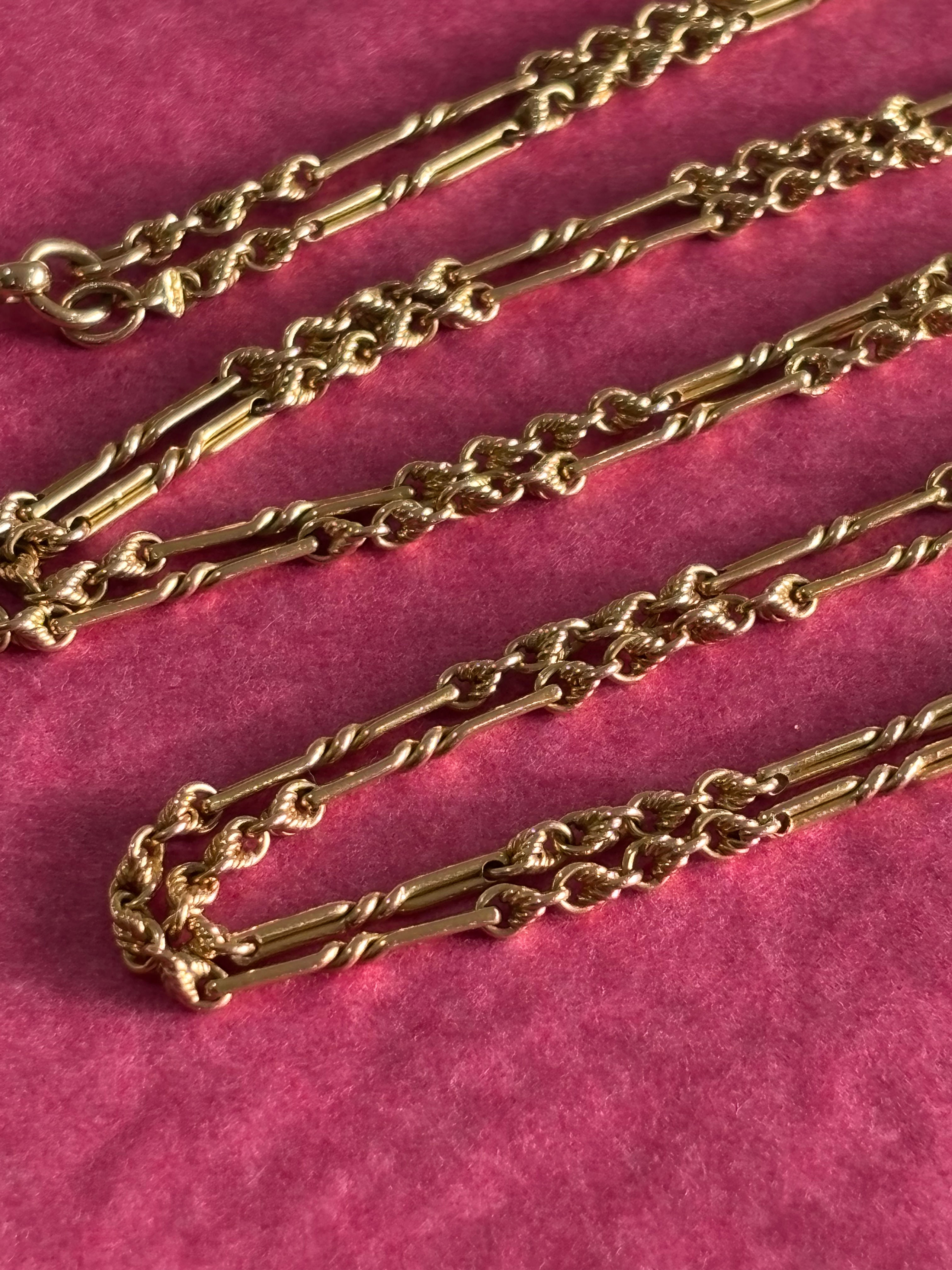 Antique 15ct gold longguard chain