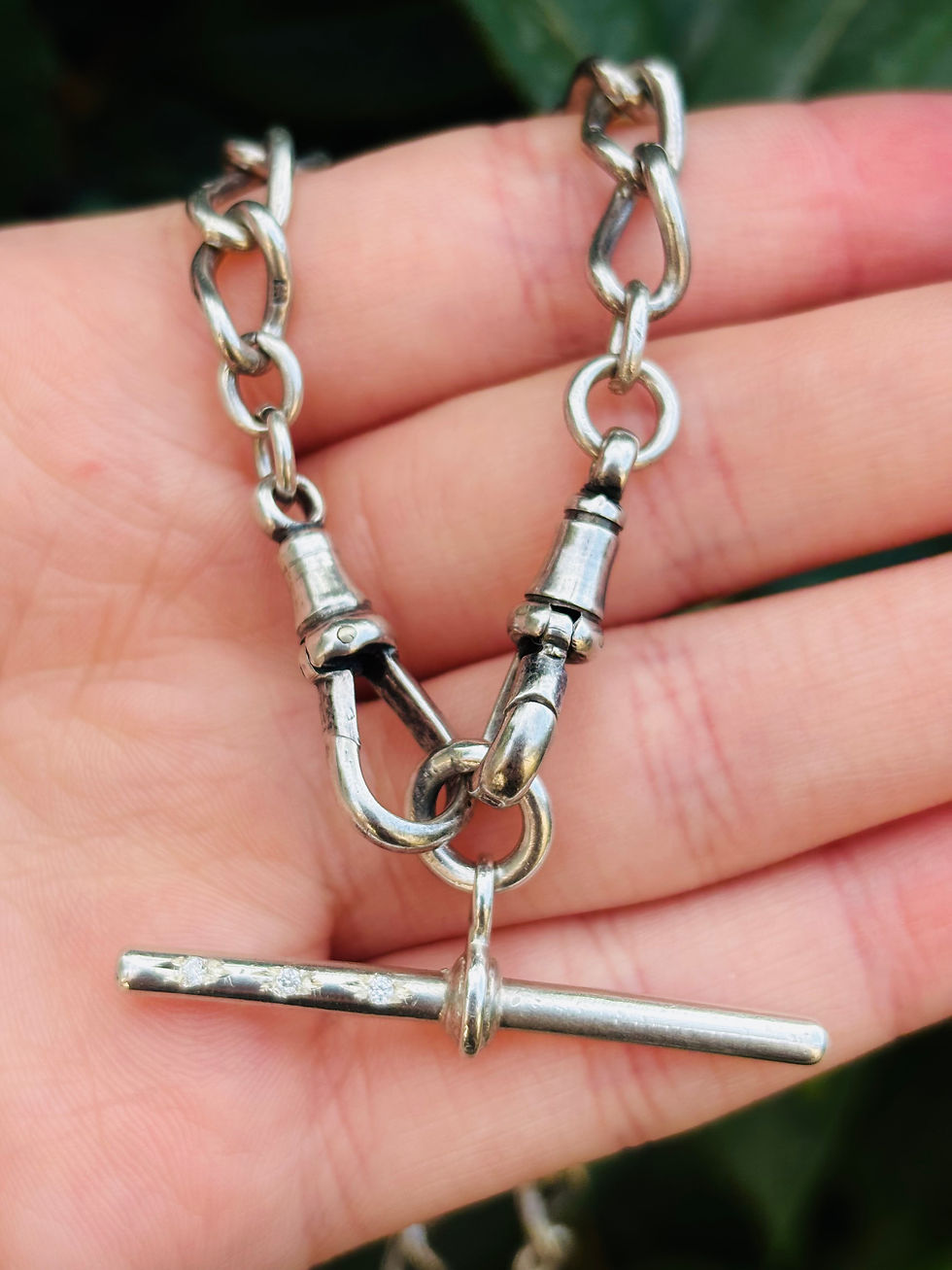 Thumbnail: Custom silver Galaxy diamond T bar