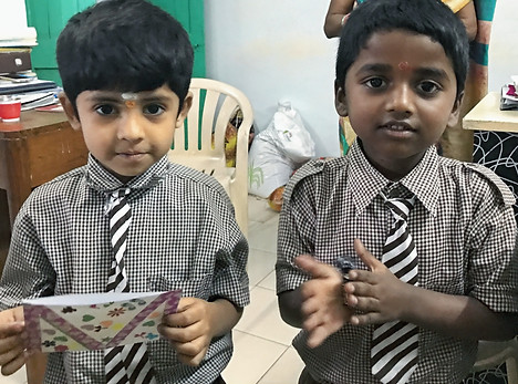 two children at vivekanand school
