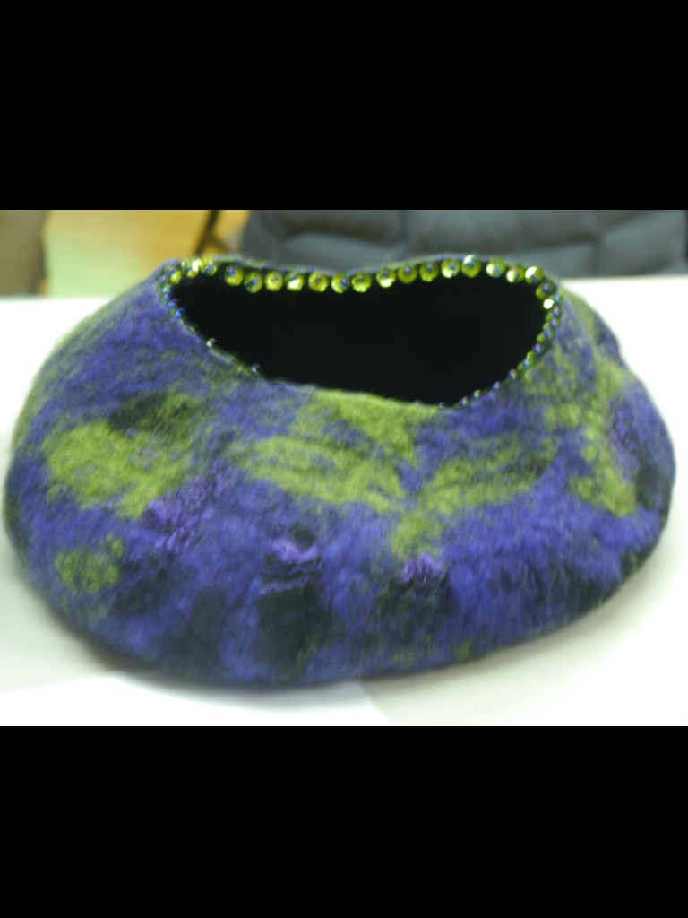 Wet felted bowl