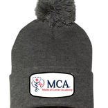 MCA Gray Beanie with Pom Pom