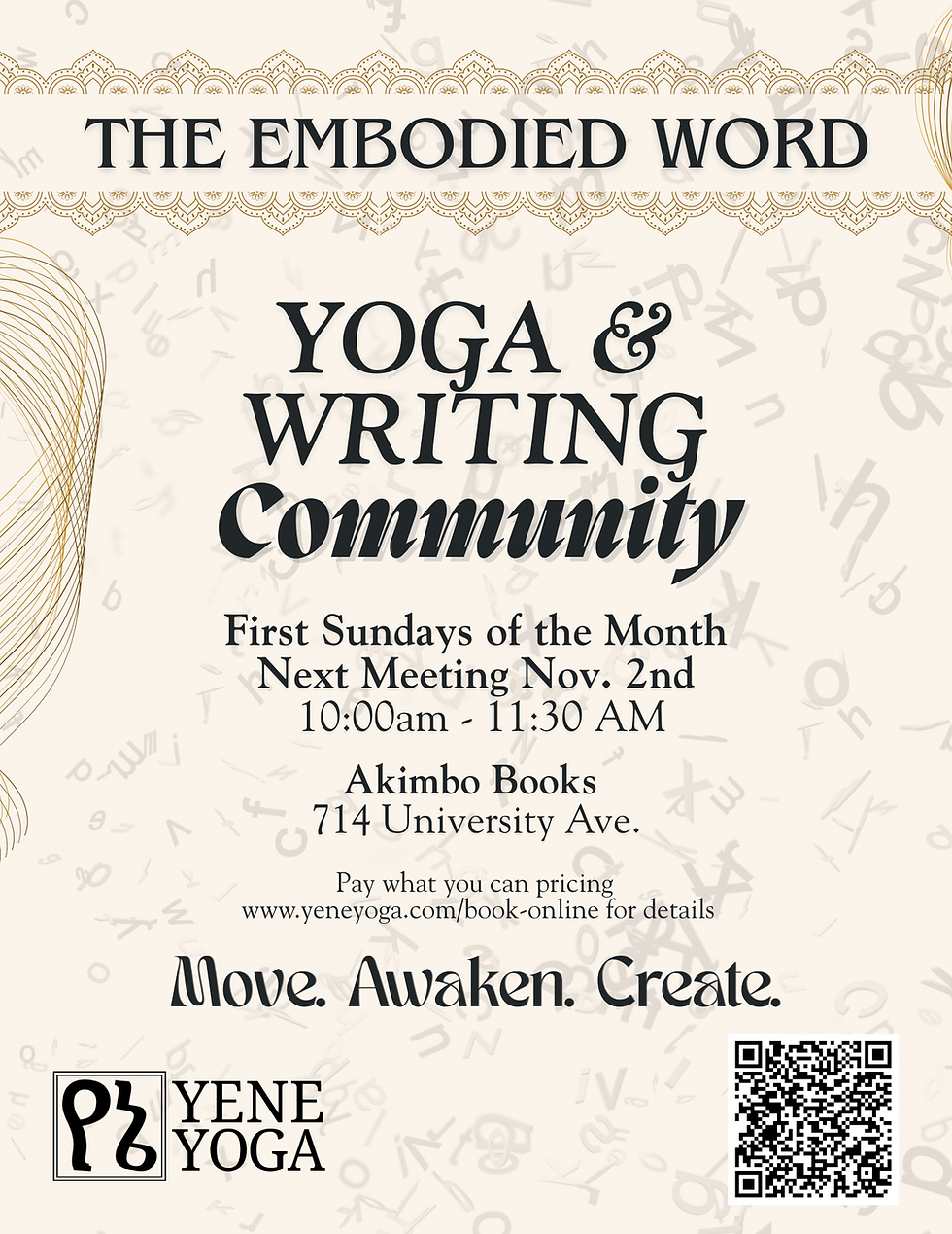 The Embodied Word: Yoga & Writing Community