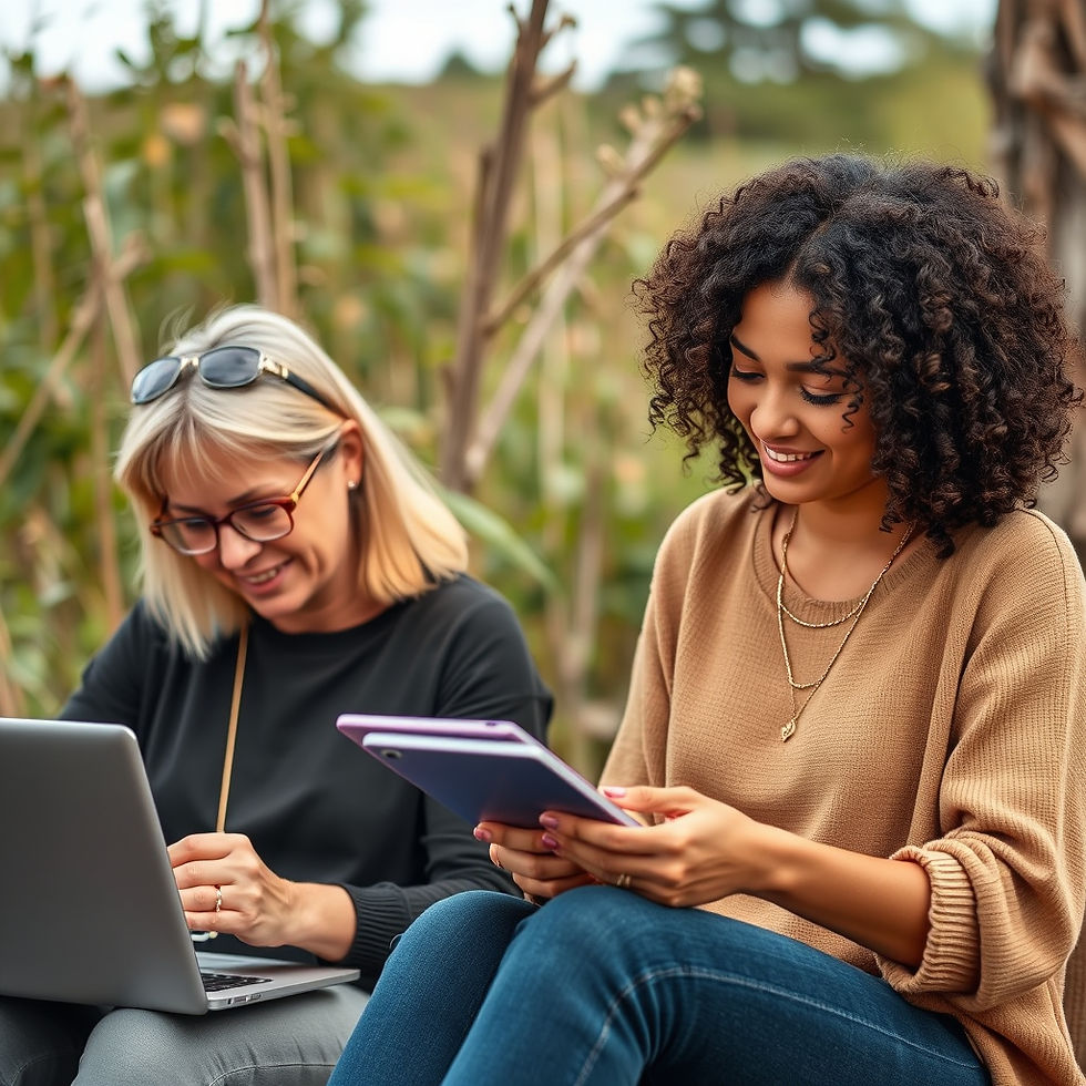 Mom entrepreneur working on her laptop with her toddler playing beside her, representing the balance of motherhood and running a business.