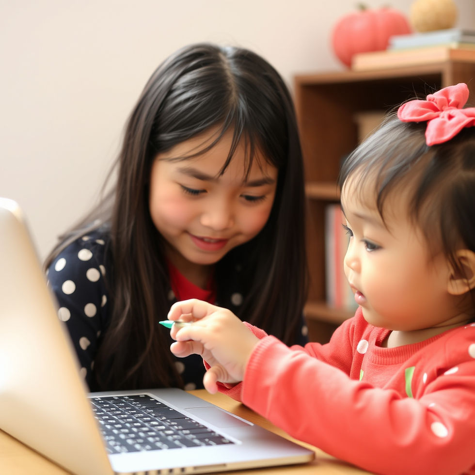Child with Down Syndrome using AAC