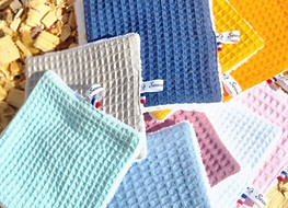 Lingettes réutilisables en tissu, faites main par Sewn by Sof