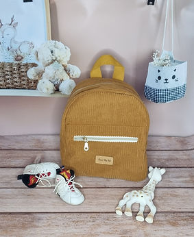 Sac en velours avec oreilles, cousue main