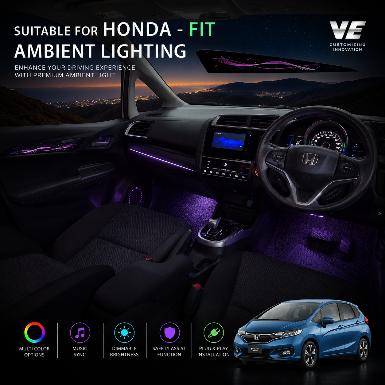 VE Honda Jazz 2014-2021 OEM Ambient Light