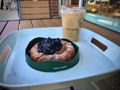 Blue berry Mont Blanc Croissant from Tous Les Jours Cafe