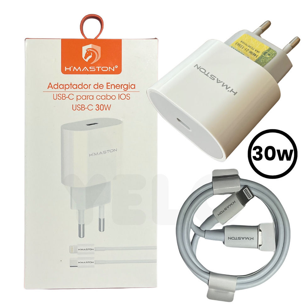 Carregador Completo USB-C Para Iphone Ipad IOS 30W H'Maston CB17
