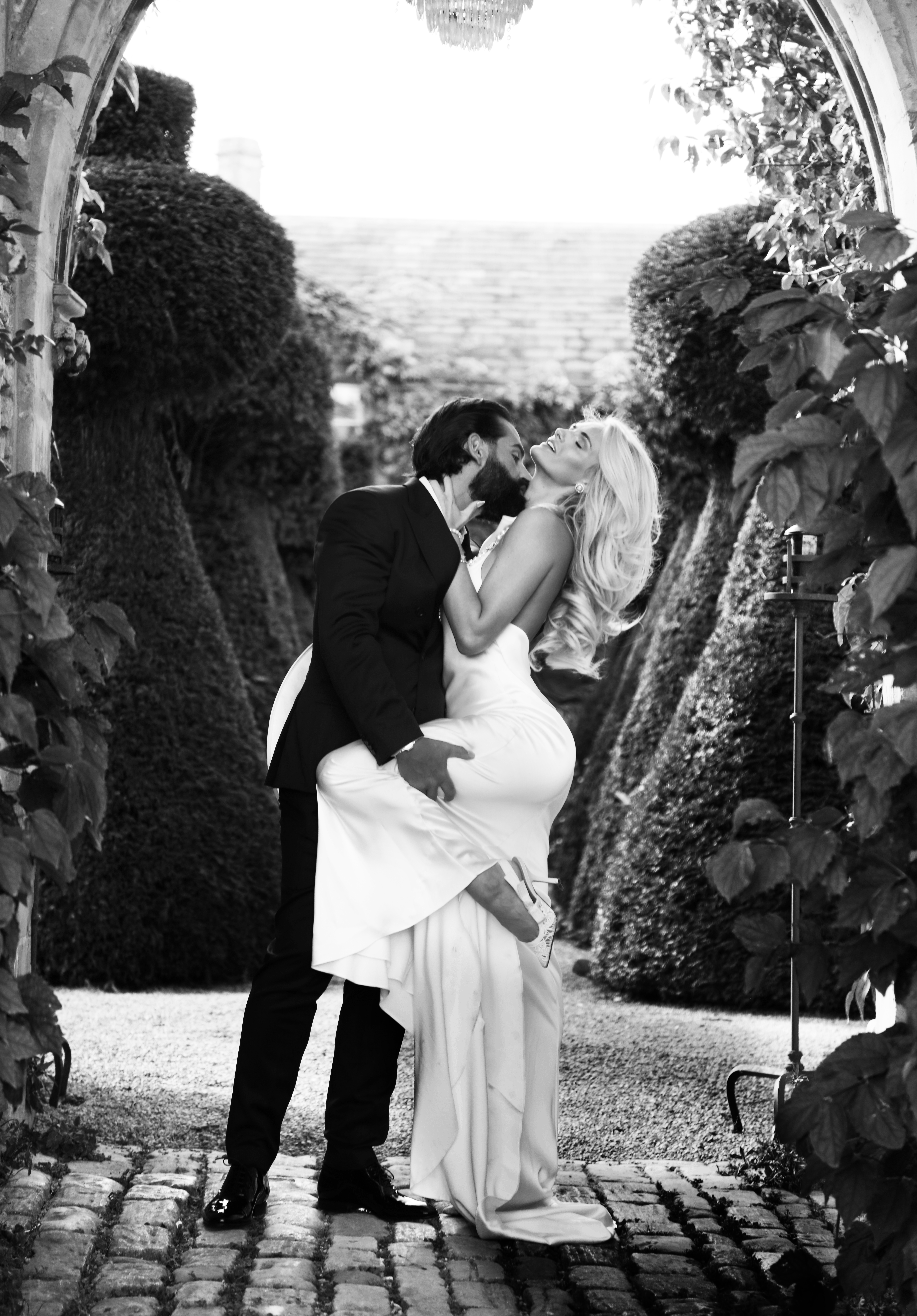 Black and white couples portrait, fine art photography session