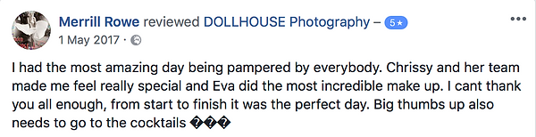 Screenshot of a Review Commending the Photographer’s Expertise and Artistic Vision