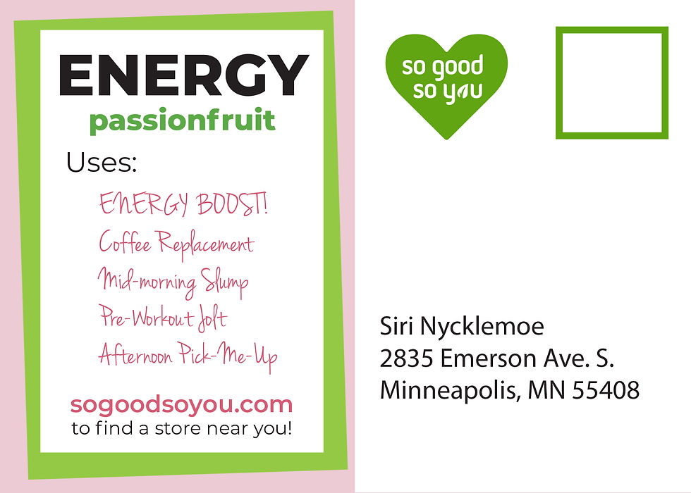 Energy Passionfruit Postcard- Back