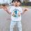 Thumbnail: Personalised 1st Birthday Shirt – Safari Animal Blue Number One Tee for Boys