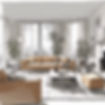 create a light and airy, organic modern living room. Only include 1 of each piece of furni