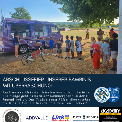 Abschlussfeier unserer Bambinis mit Überaschung