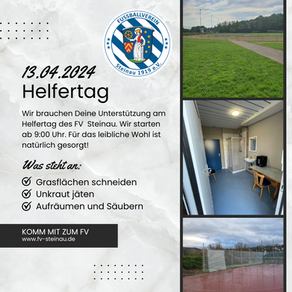 Helfertag am 13.04.2024 steht an! 