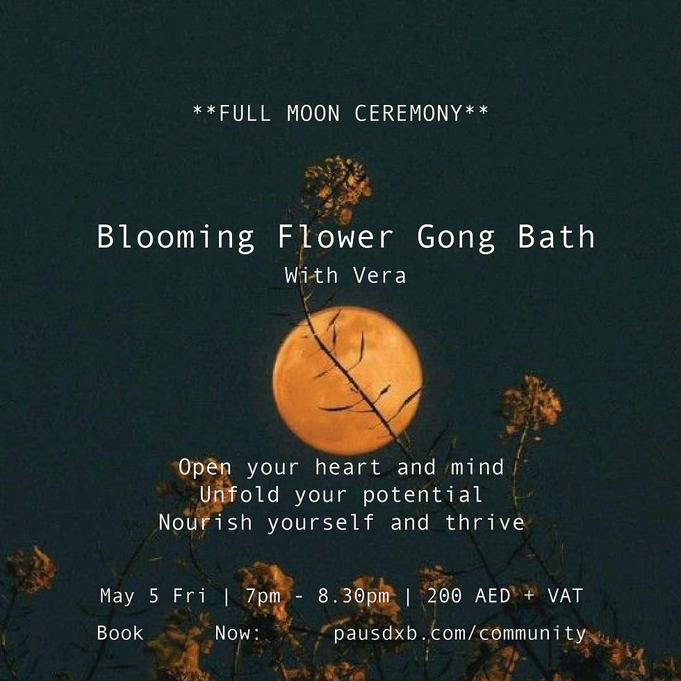 Full moon blooming flower Gong Bath