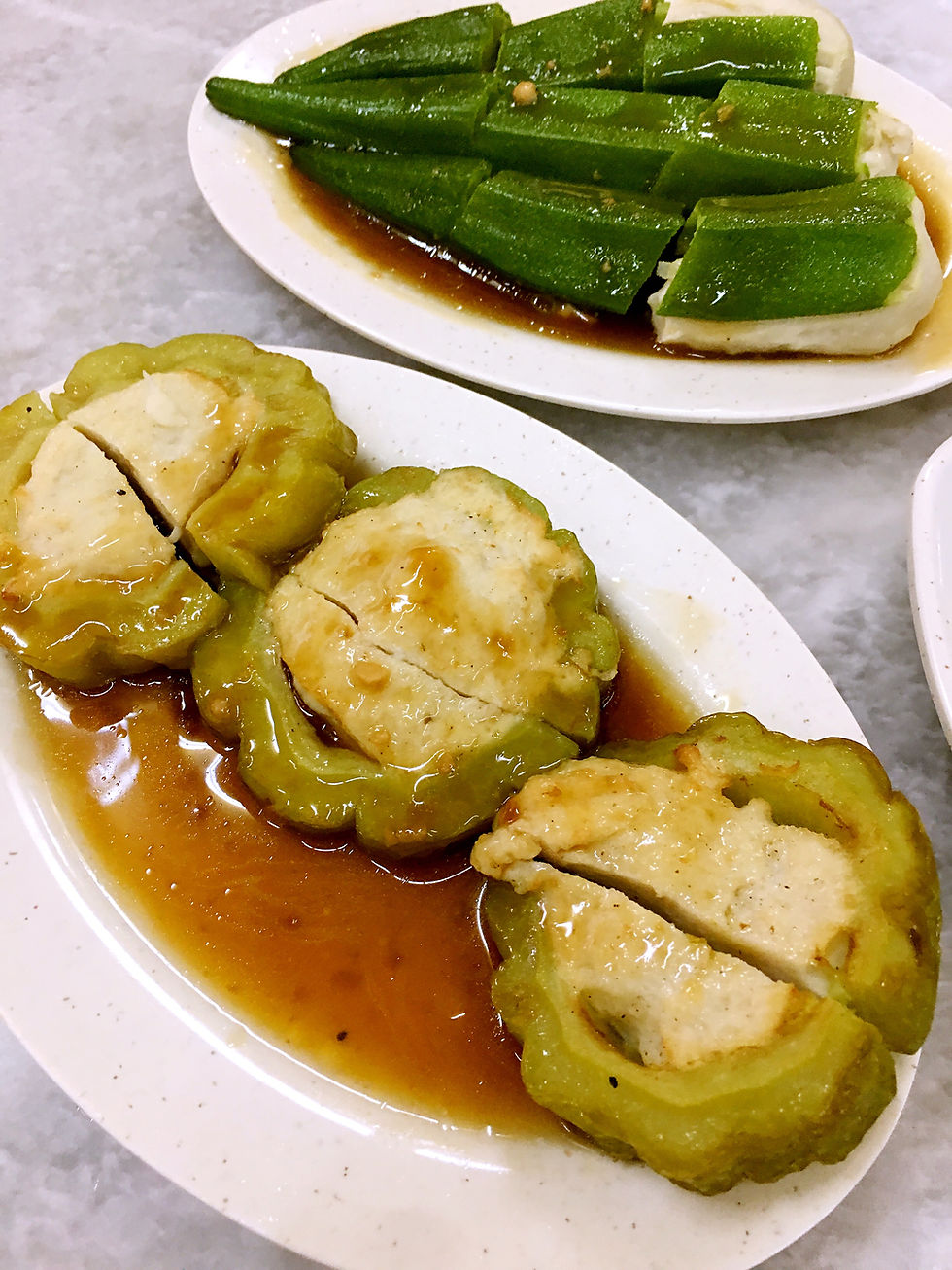 Stuffed Bitter Gourd & Stuffed Lady Finger