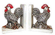 34263HP- Rooster Bookends 6.5 x 3.25 x 5.5 .gif