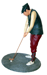 1110HP Handpainted Golfer 14.5in