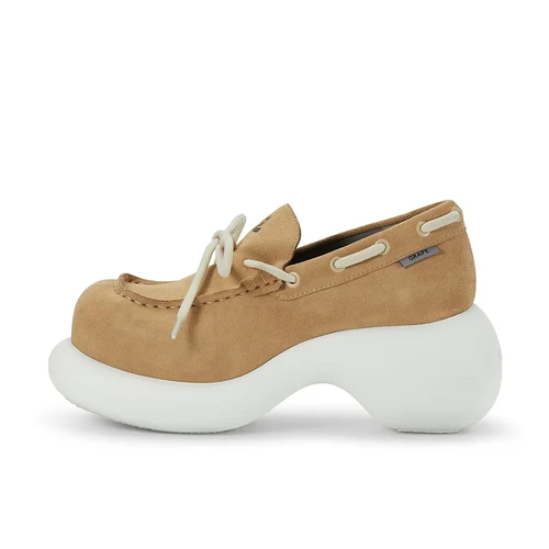 GRAPE / BROWN LACE-UP PLATFORM SHOES | CHICKS WEB