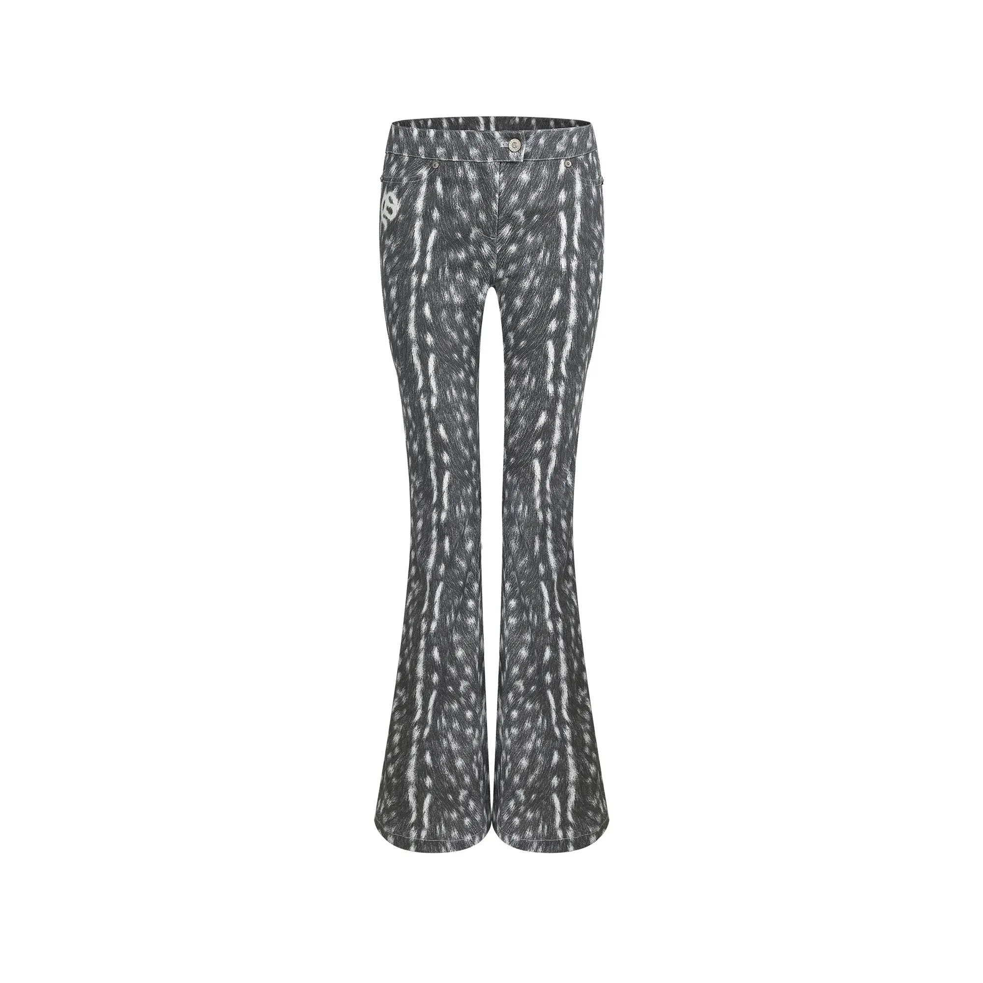 RoomSERVICE / Black And White Deer Print Trousers