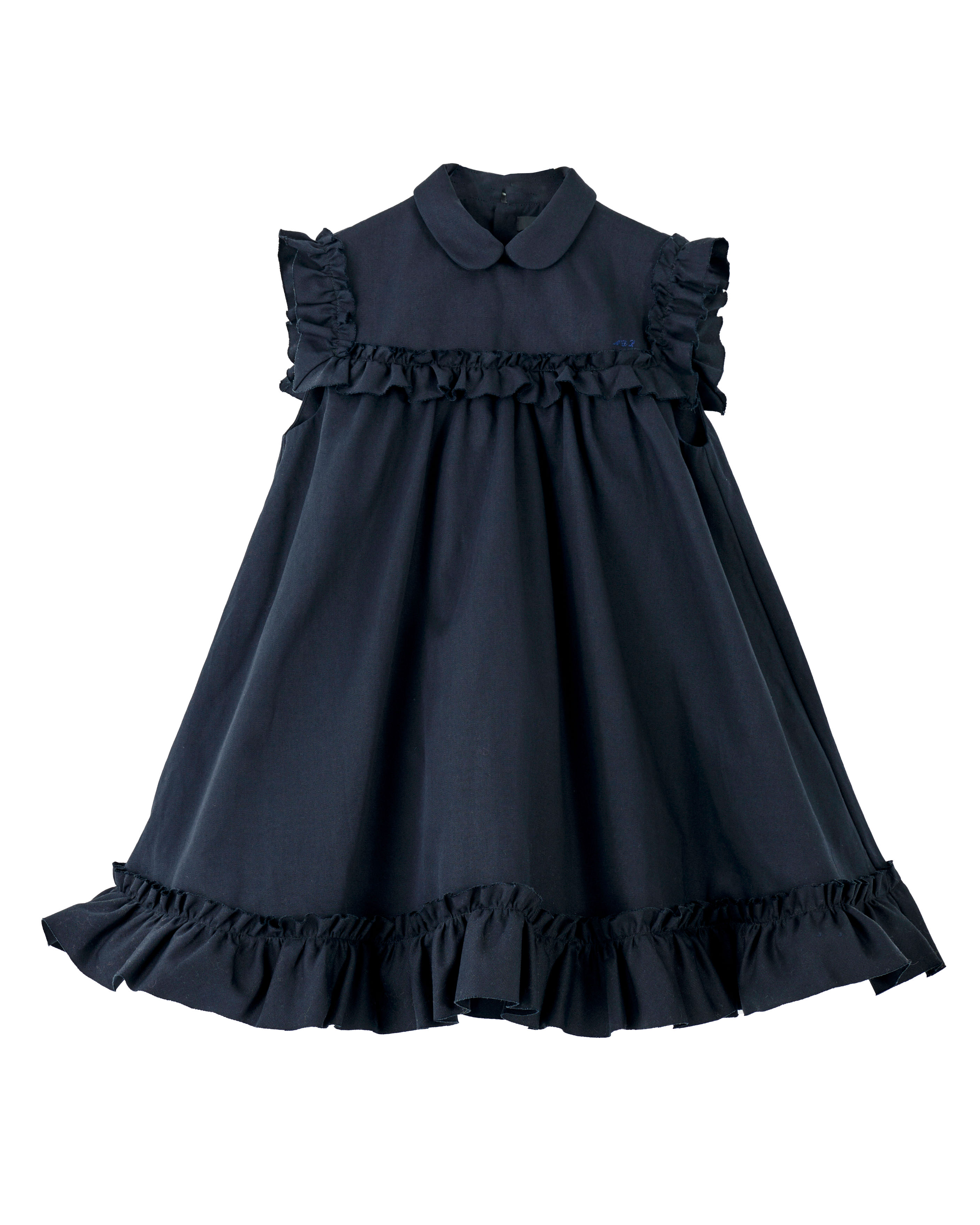Ans Dotsloevner / Childhood Frilled - Mini Dress / Black