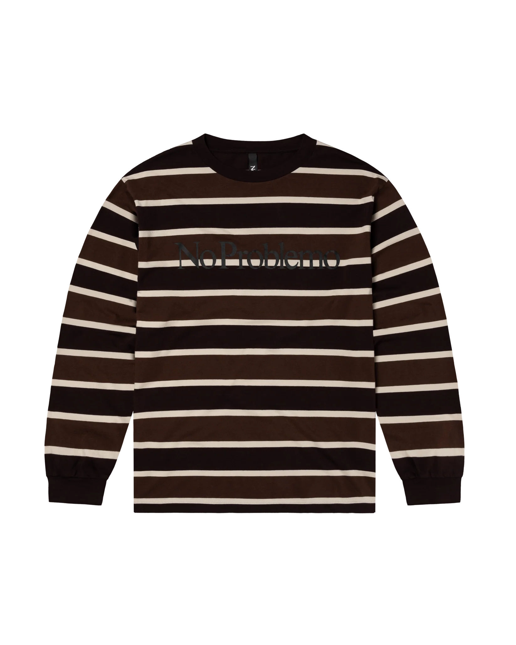No Pr👽blemo / No Problemo Striped LS Tee / Brown