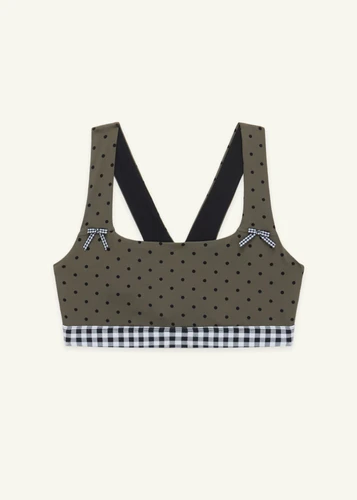 Strawberry🍓Western / Coco Sports Bra / Polka Dot / Olive Polka