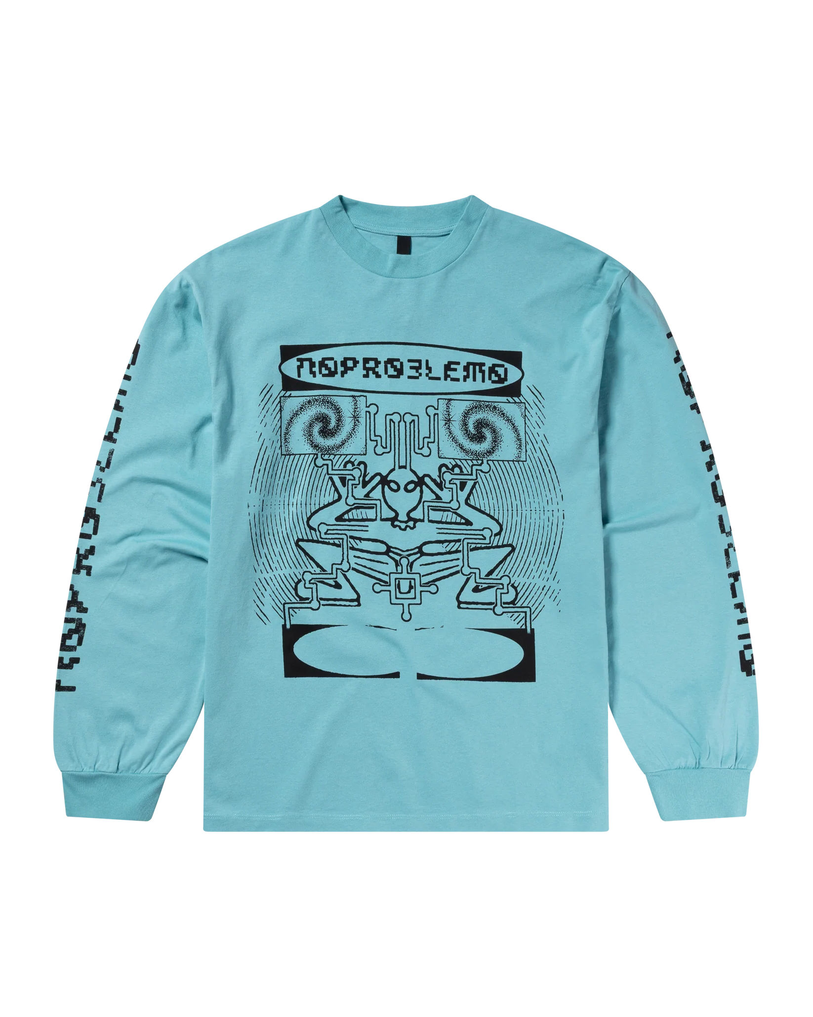 No Pr👽blemo / Braniac LS Tee / Aqua