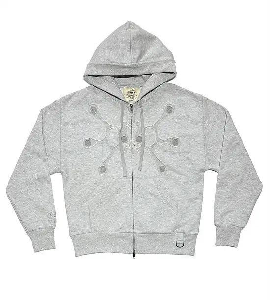 ☻ HAPPY99 ☻ / Angel99 Zip-Up Hoodie / Grey | CHICKS WEB