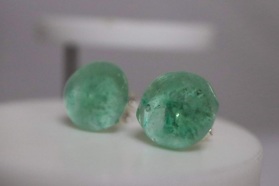 Thumbnail: Recycled Glass Sterling Silver Earrings