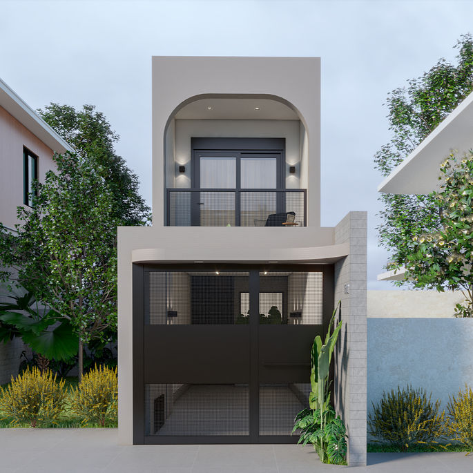 fachada moderna e minimalista