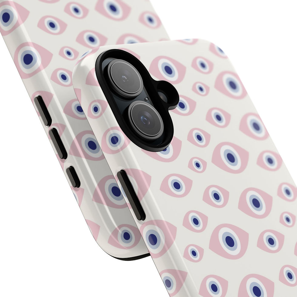 Thumbnail: Phone Case — 'Ayin Hara' Evil Eye Protection Print by Emme K 