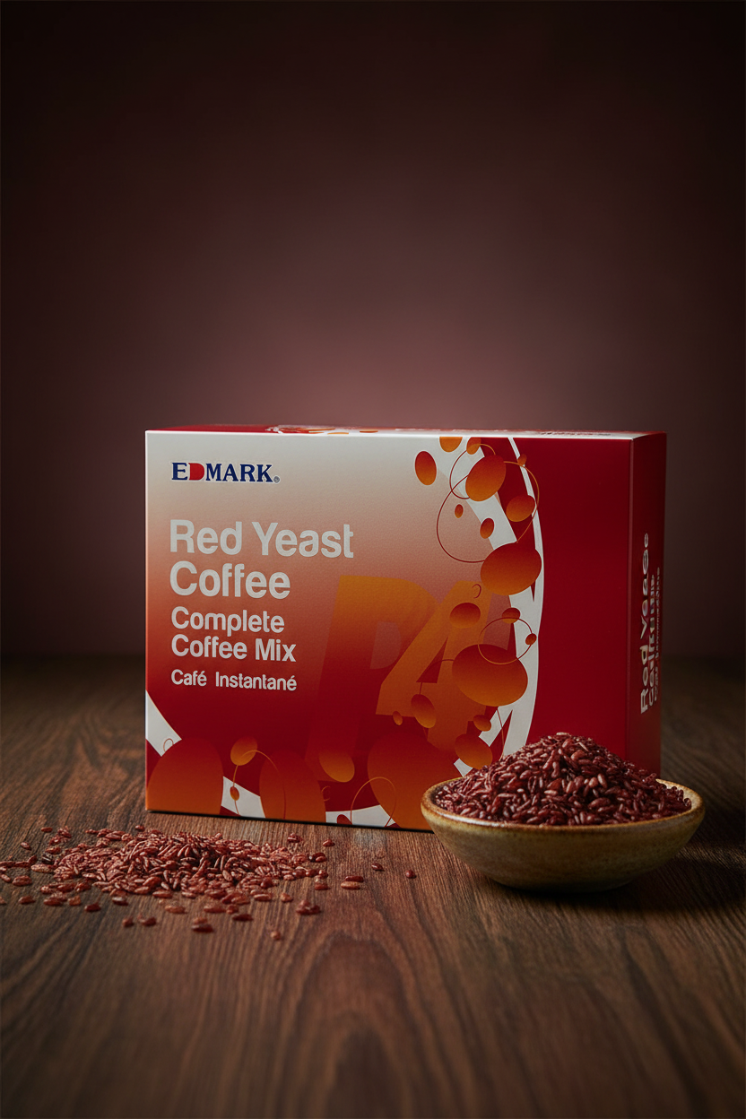 Red yeast coffee with sugar