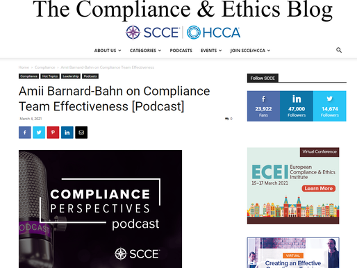 Podcast: Amii Barnard-Bahn on Compliance Team Effectiveness