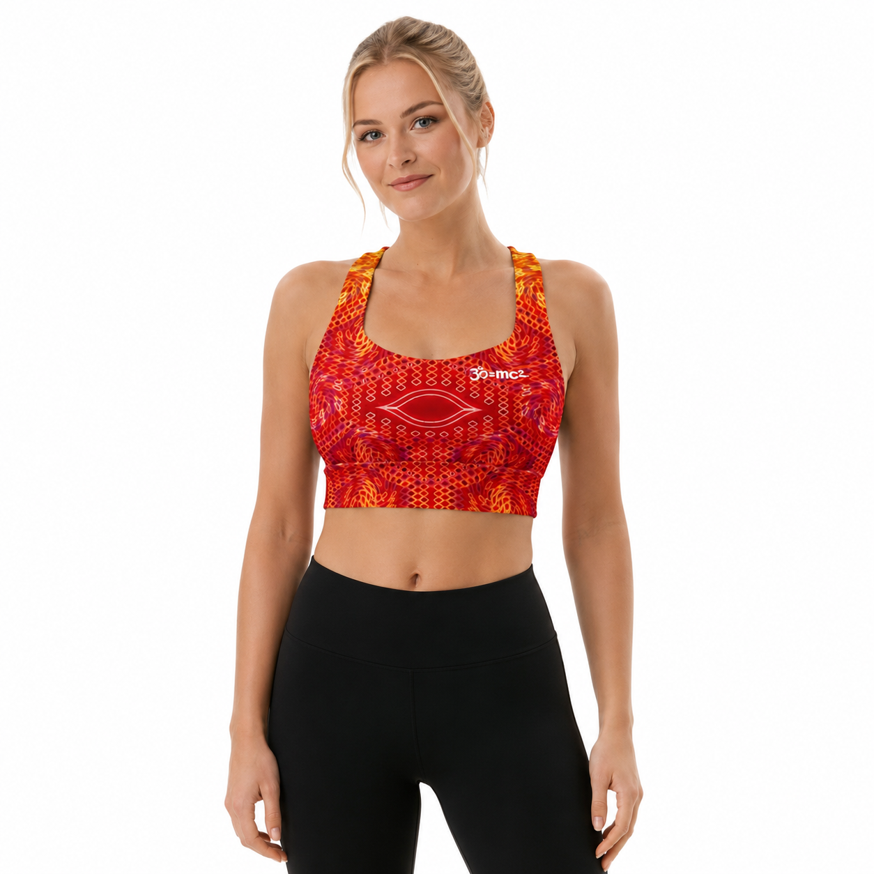 Yoga Aura Chakra Longline Sports Bra (Muladhara ~ Root Chakra ~ Red)