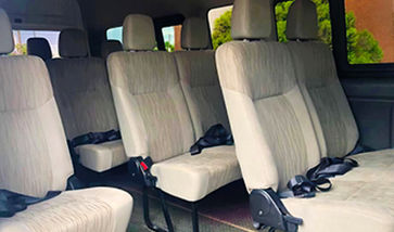 Inside van, Magdalena Bay Whales Private Transportation Service throughout Baja Sur
