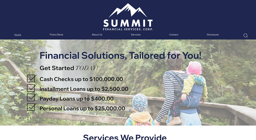 Summit Financial Web Design