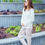 Thumbnail: Trousers with Pink Stripe Print and TYE DYE Effect