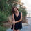 Thumbnail: Black Silk Tank Top with Weave Detail