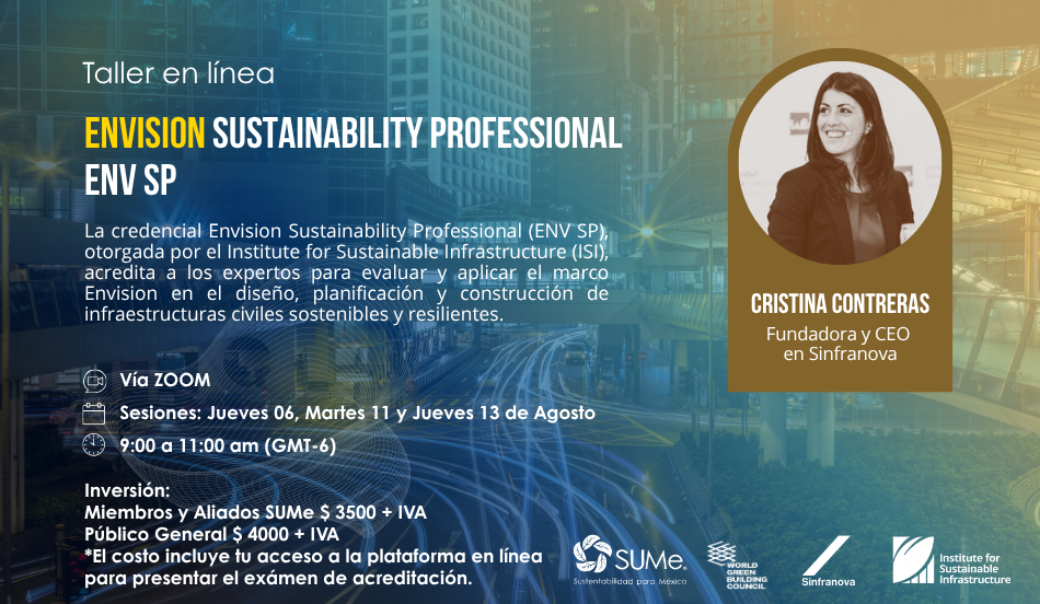 Taller en línea: ENVISION Sustainability Professional. ENV SP