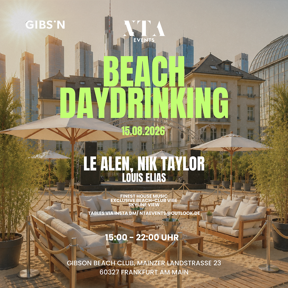 BEACH DAYDRINKING @ GIBSON BEACH-CLUB FRANKFURT