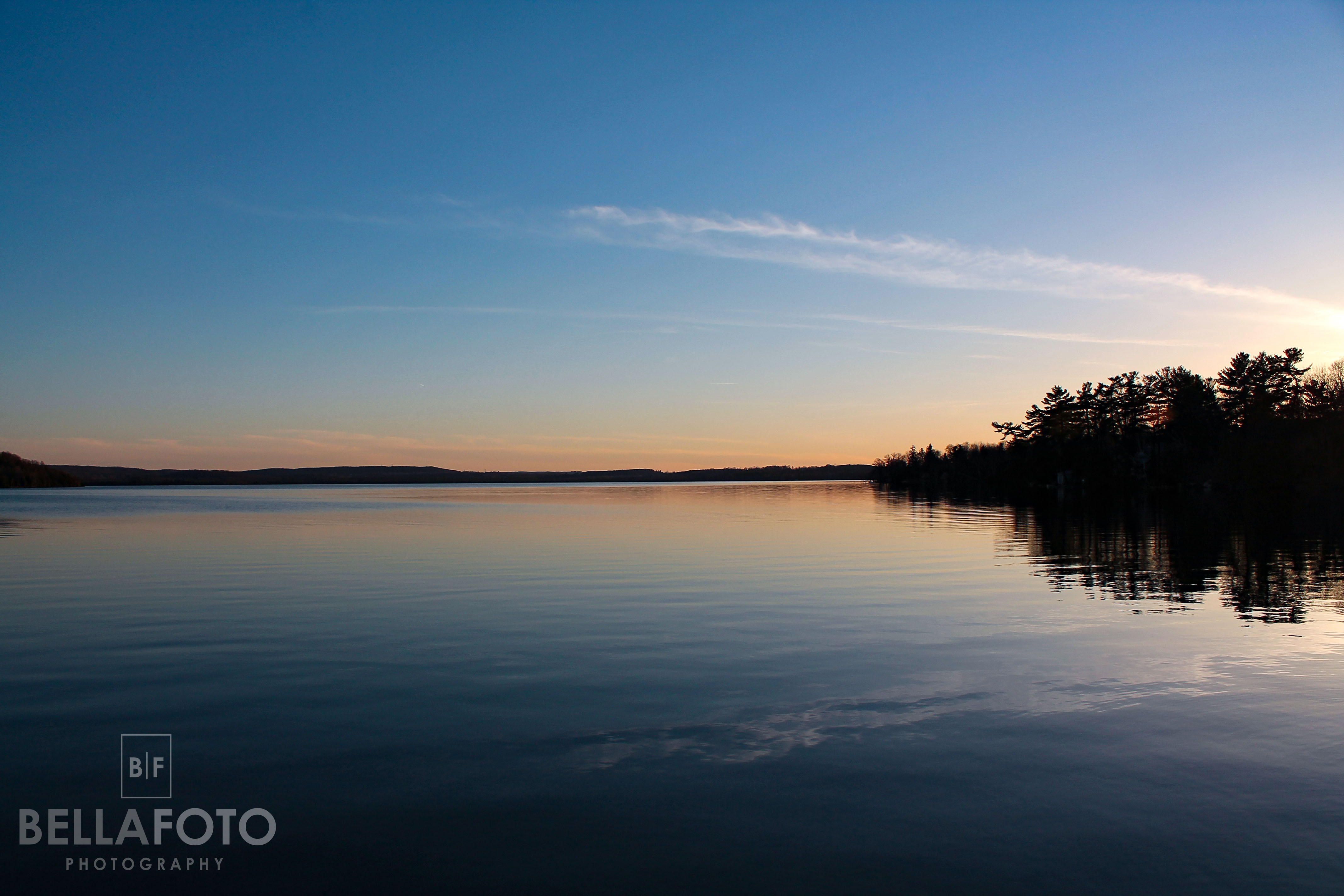 Sunset in Bass Lake, ON
