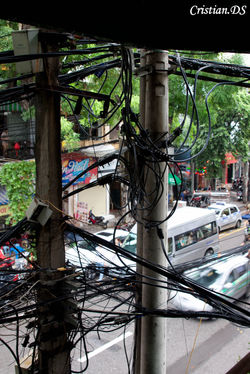 Hanoi and the electric cables