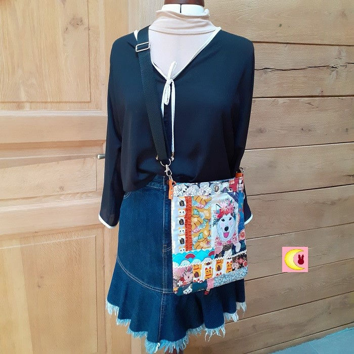 Thumbnail: sac freya fait main sur mannequin