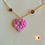 Thumbnail: collier ribbon heart sur fond blanc uni