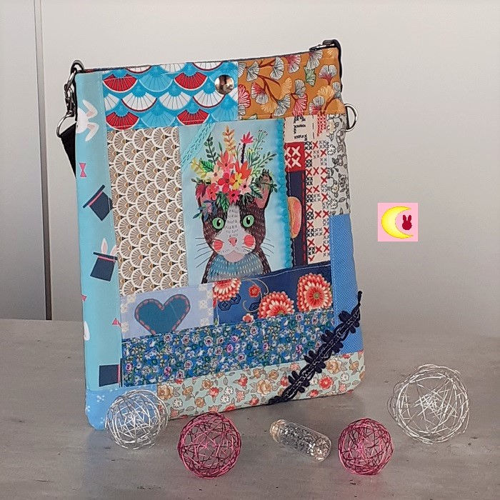 Thumbnail: sac fait main Malo Patch'cat vue de loin