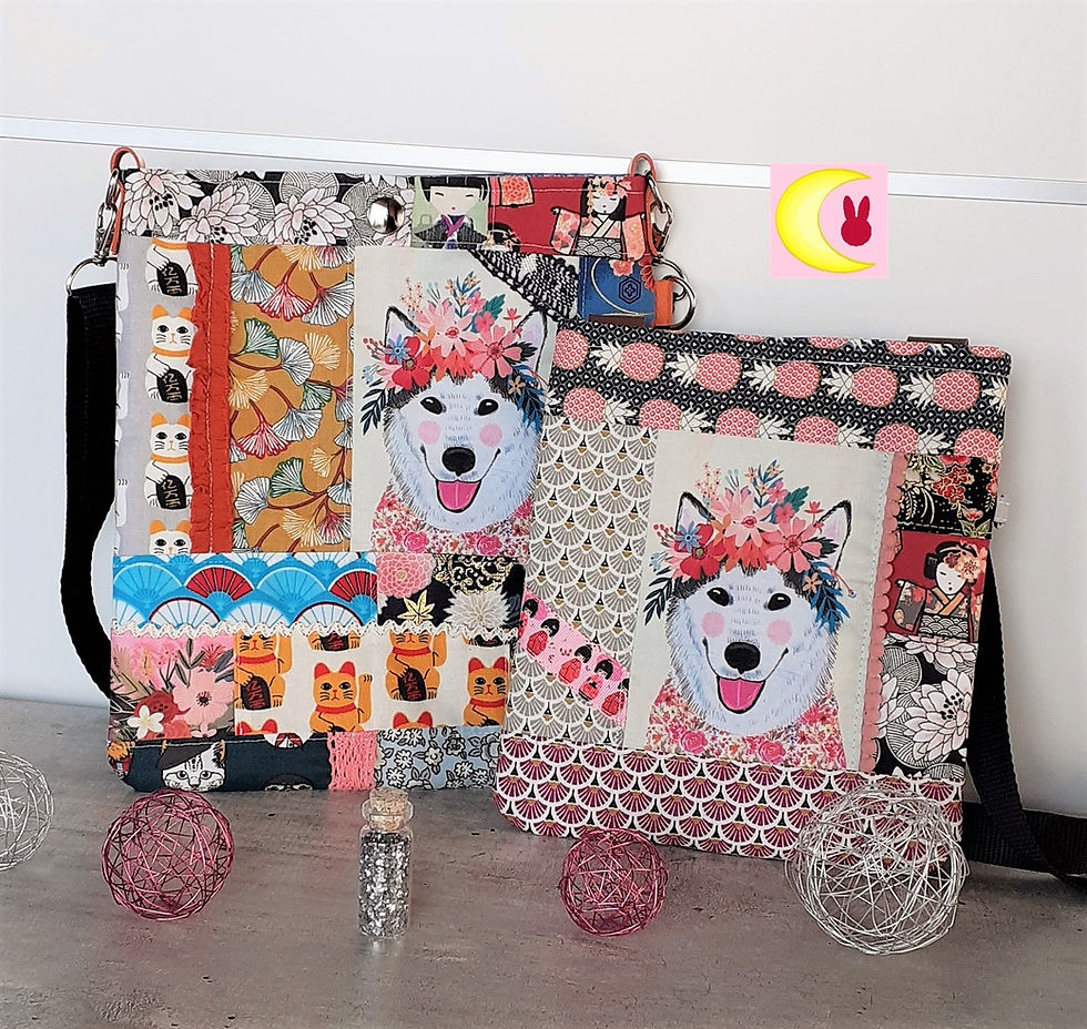 Thumbnail: collection freya pat'chien patch'dog fait main 2 sacs