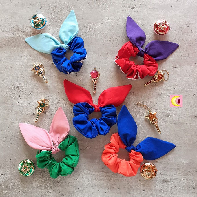 ensemble des chouchous fait main inners de dos